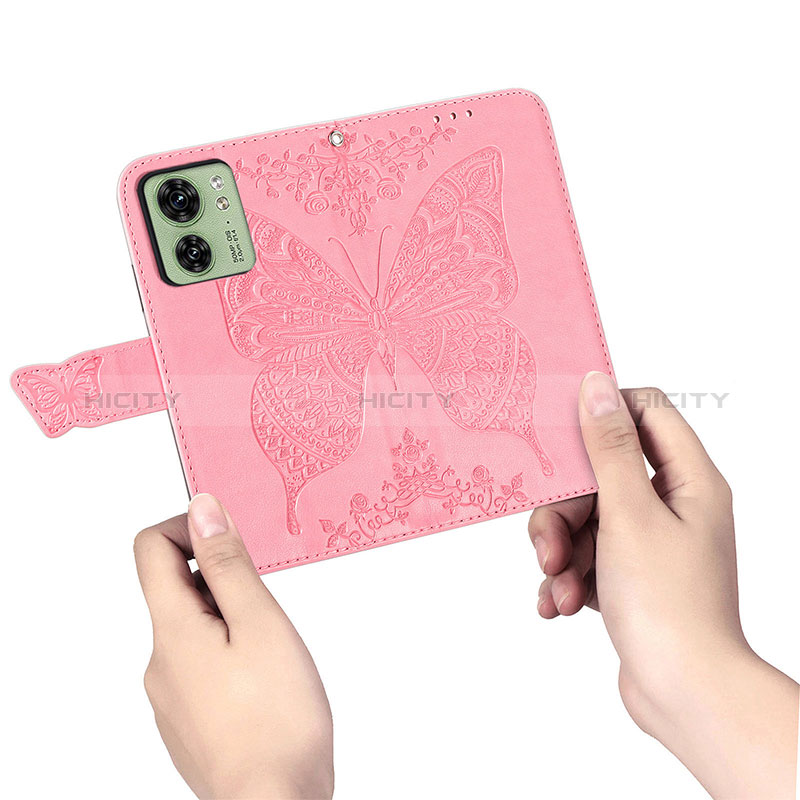 Funda de Cuero Cartera con Soporte Mariposa Carcasa para Motorola Moto Edge (2023) 5G