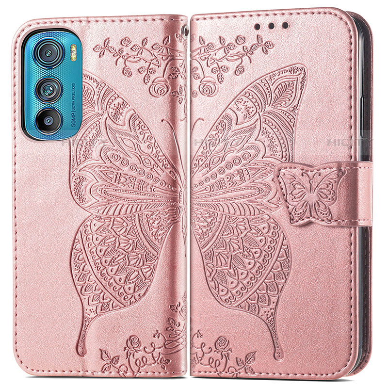 Funda de Cuero Cartera con Soporte Mariposa Carcasa para Motorola Moto Edge 30 5G