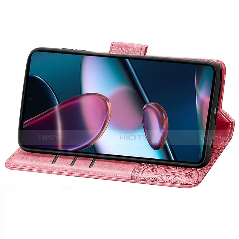 Funda de Cuero Cartera con Soporte Mariposa Carcasa para Motorola Moto Edge 30 Pro 5G