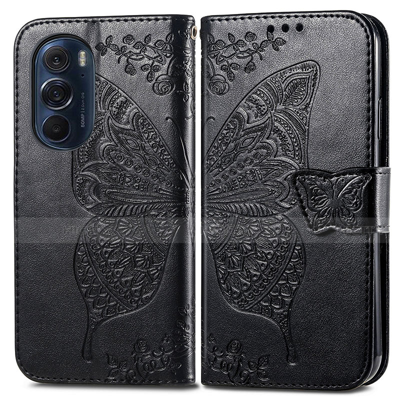 Funda de Cuero Cartera con Soporte Mariposa Carcasa para Motorola Moto Edge 30 Pro 5G