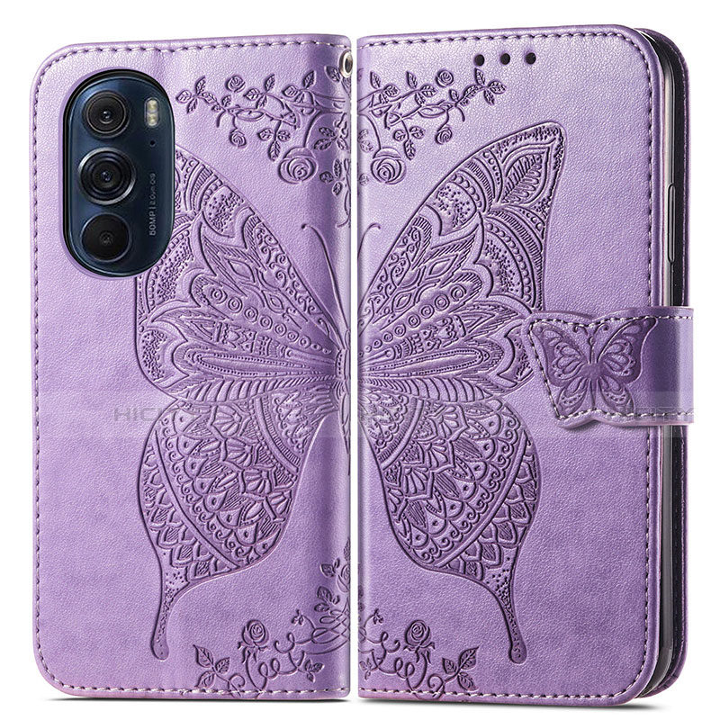 Funda de Cuero Cartera con Soporte Mariposa Carcasa para Motorola Moto Edge 30 Pro 5G