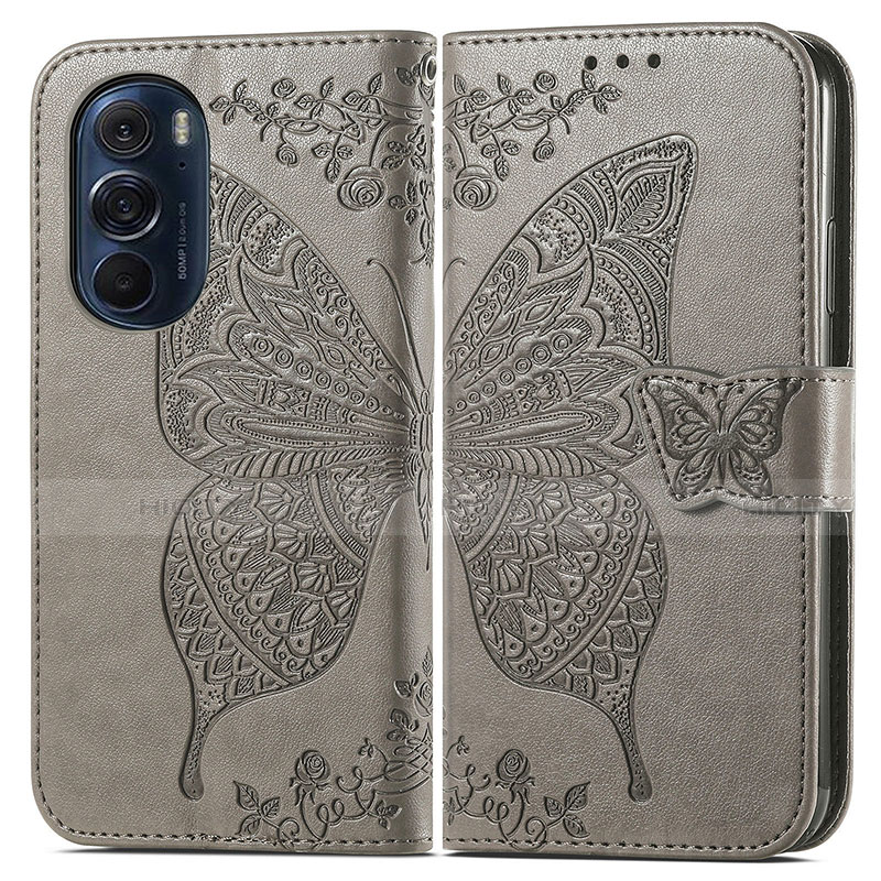 Funda de Cuero Cartera con Soporte Mariposa Carcasa para Motorola Moto Edge 30 Pro 5G