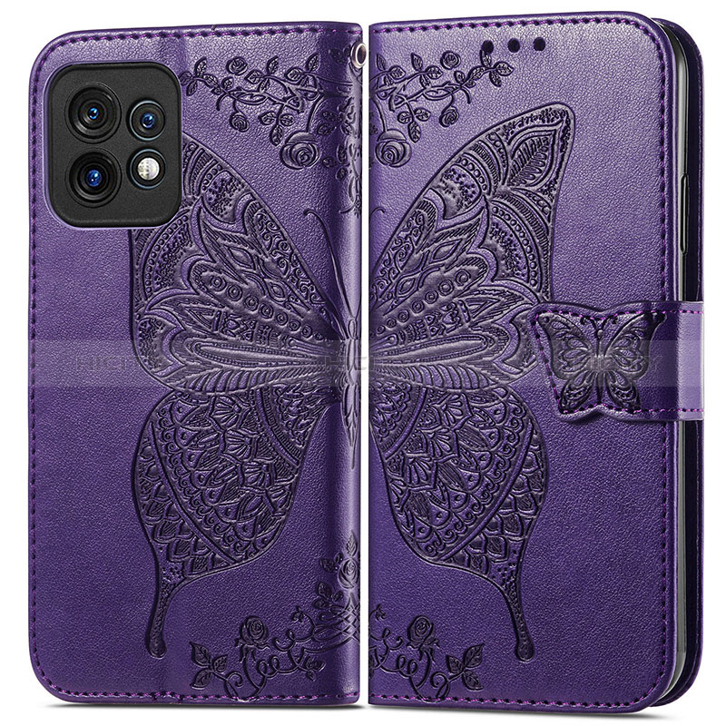 Funda de Cuero Cartera con Soporte Mariposa Carcasa para Motorola Moto Edge 40 Pro 5G