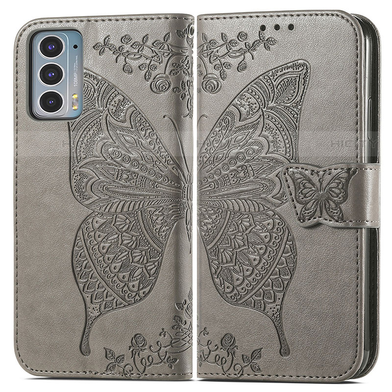 Funda de Cuero Cartera con Soporte Mariposa Carcasa para Motorola Moto Edge Lite 5G