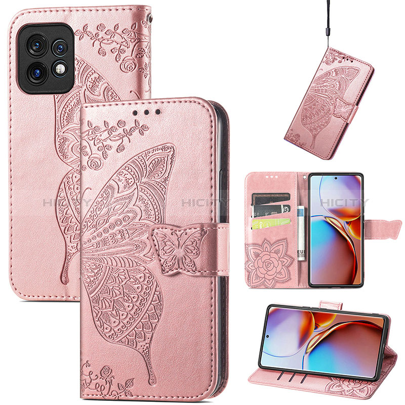 Funda de Cuero Cartera con Soporte Mariposa Carcasa para Motorola Moto Edge Plus (2023) 5G