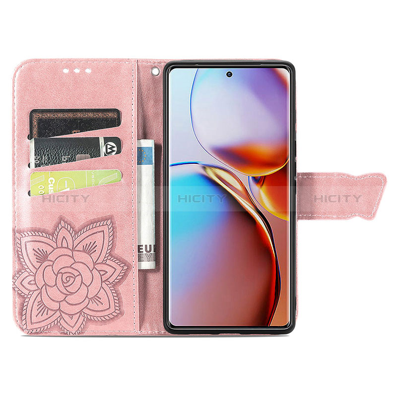 Funda de Cuero Cartera con Soporte Mariposa Carcasa para Motorola Moto Edge Plus (2023) 5G