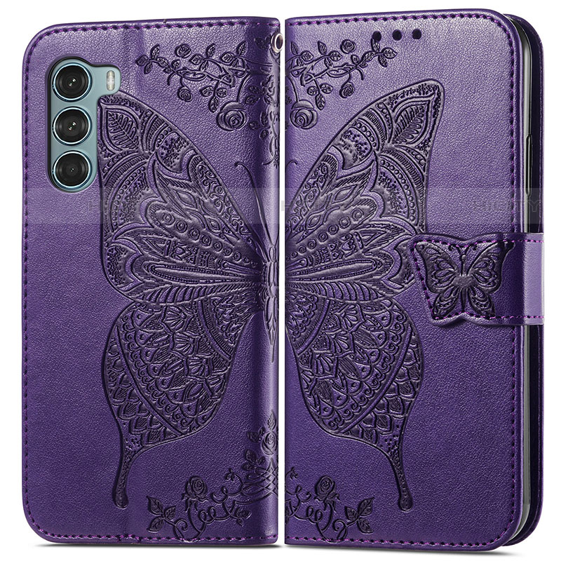 Funda de Cuero Cartera con Soporte Mariposa Carcasa para Motorola Moto Edge S30 5G