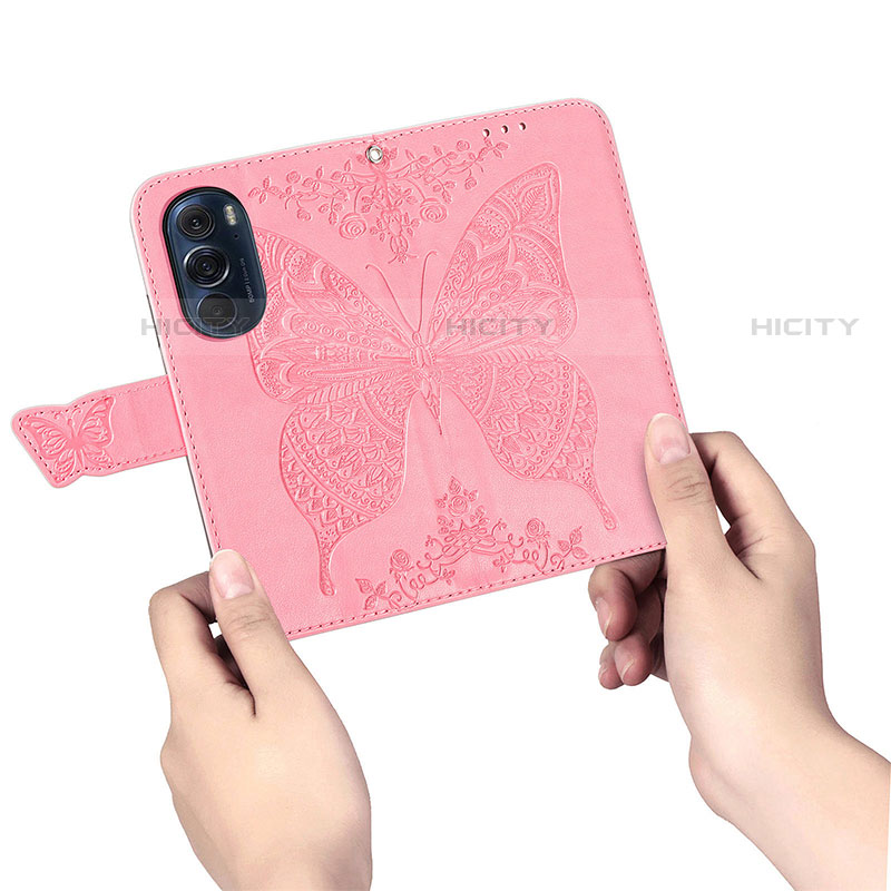 Funda de Cuero Cartera con Soporte Mariposa Carcasa para Motorola Moto Edge X30 5G