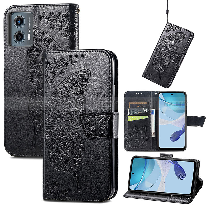 Funda de Cuero Cartera con Soporte Mariposa Carcasa para Motorola Moto G 5G (2023)