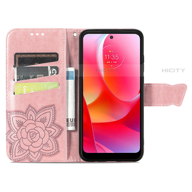 Funda de Cuero Cartera con Soporte Mariposa Carcasa para Motorola Moto G Play (2023)