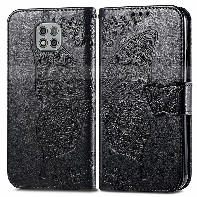 Funda de Cuero Cartera con Soporte Mariposa Carcasa para Motorola Moto G Power (2021)