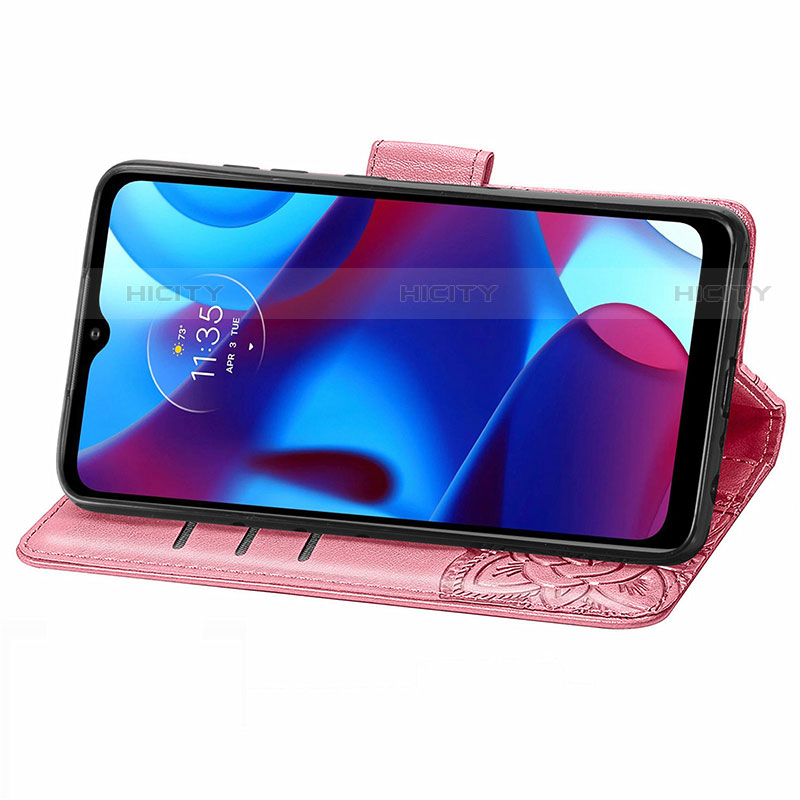 Funda de Cuero Cartera con Soporte Mariposa Carcasa para Motorola Moto G Pure