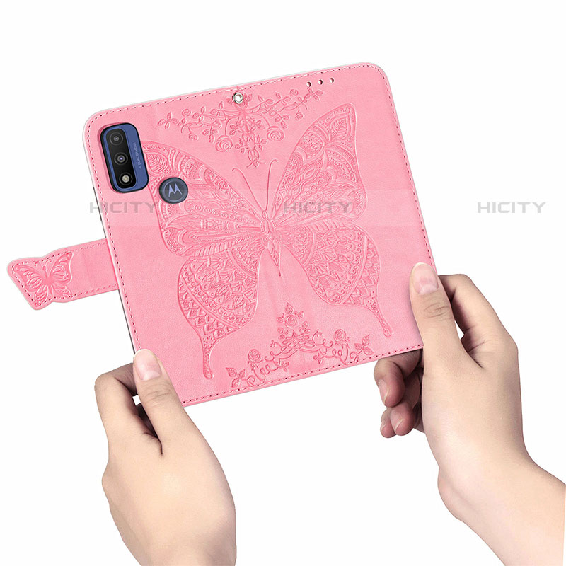 Funda de Cuero Cartera con Soporte Mariposa Carcasa para Motorola Moto G Pure