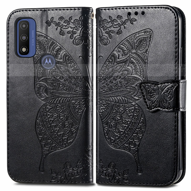 Funda de Cuero Cartera con Soporte Mariposa Carcasa para Motorola Moto G Pure