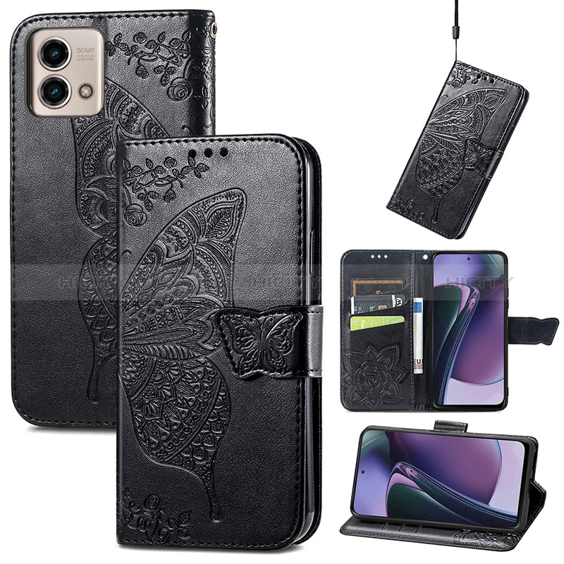 Funda de Cuero Cartera con Soporte Mariposa Carcasa para Motorola Moto G Stylus (2023) 4G