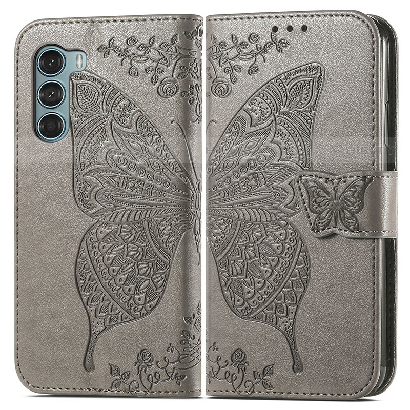 Funda de Cuero Cartera con Soporte Mariposa Carcasa para Motorola Moto G200 5G