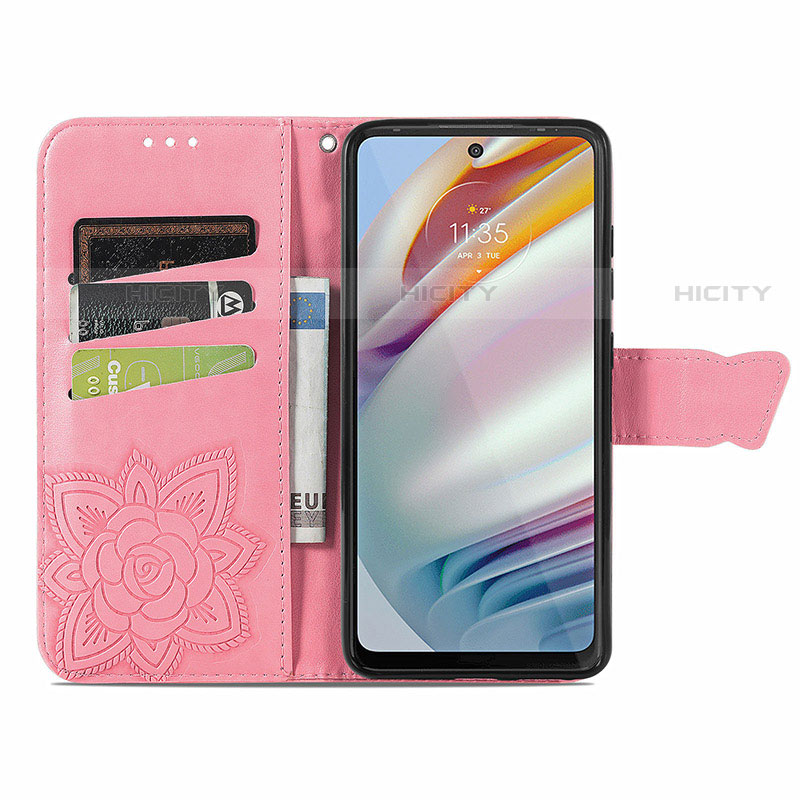 Funda de Cuero Cartera con Soporte Mariposa Carcasa para Motorola Moto G40 Fusion