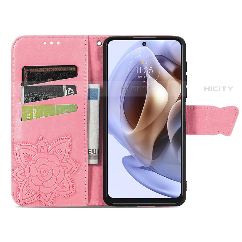 Funda de Cuero Cartera con Soporte Mariposa Carcasa para Motorola Moto G41