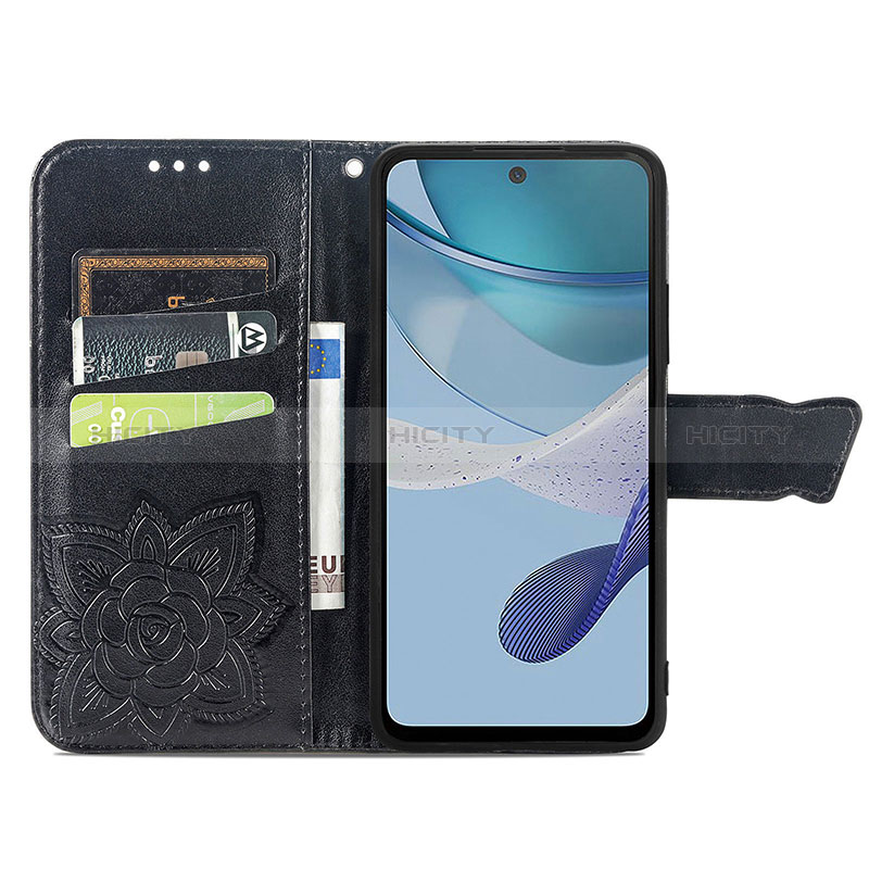 Funda de Cuero Cartera con Soporte Mariposa Carcasa para Motorola Moto G53 5G