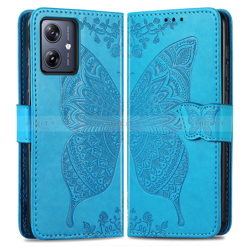 Funda de Cuero Cartera con Soporte Mariposa Carcasa para Motorola Moto G54 5G