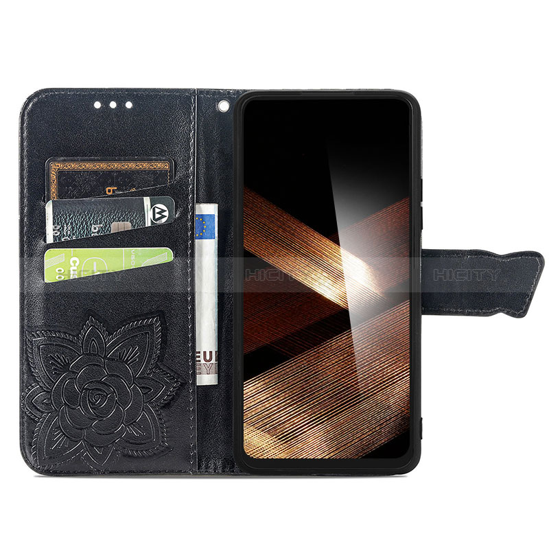 Funda de Cuero Cartera con Soporte Mariposa Carcasa para Motorola Moto G54 5G