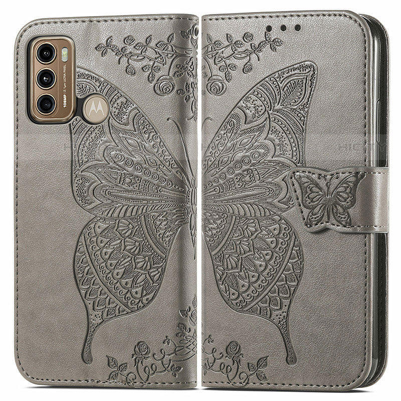 Funda de Cuero Cartera con Soporte Mariposa Carcasa para Motorola Moto G60