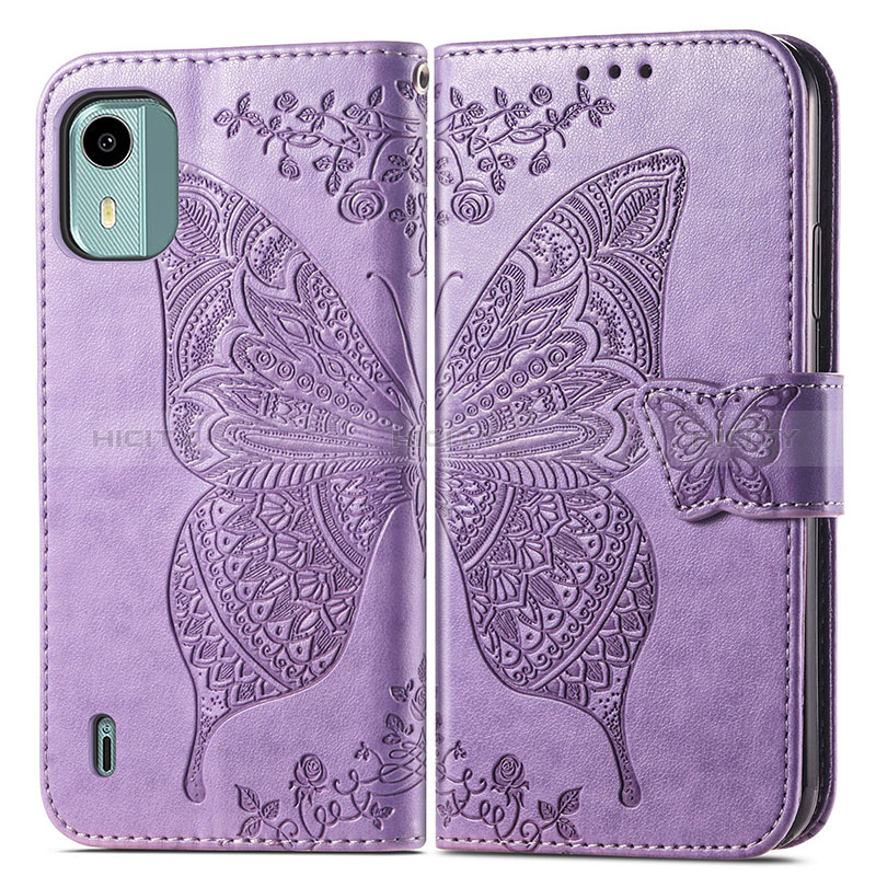 Funda de Cuero Cartera con Soporte Mariposa Carcasa para Nokia C12