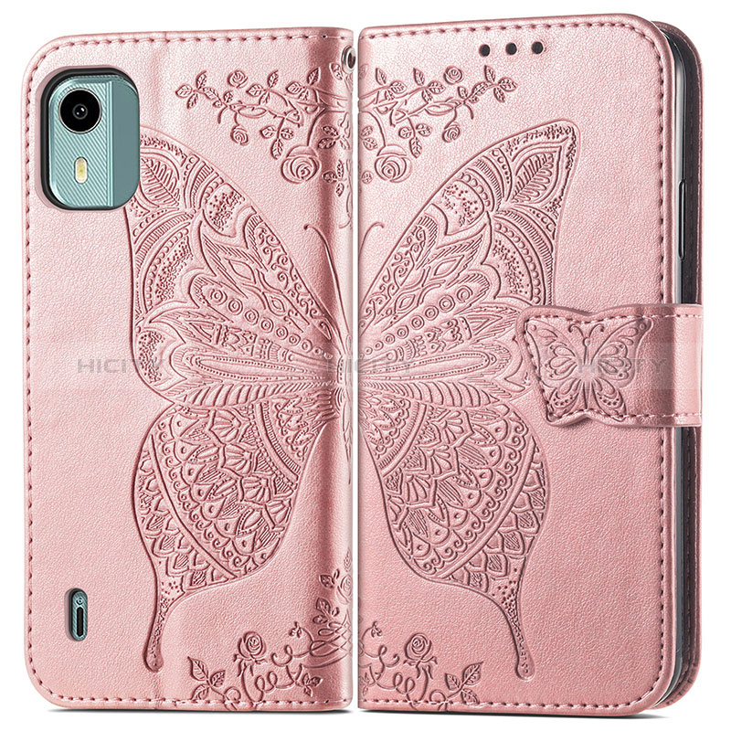 Funda de Cuero Cartera con Soporte Mariposa Carcasa para Nokia C12 Plus