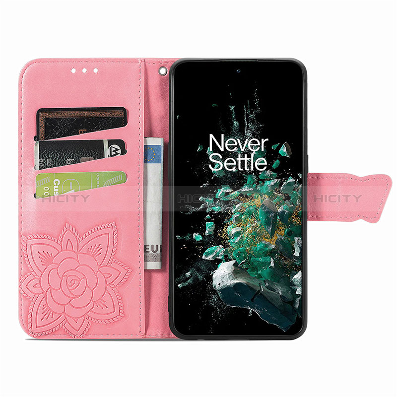 Funda de Cuero Cartera con Soporte Mariposa Carcasa para OnePlus 10T 5G