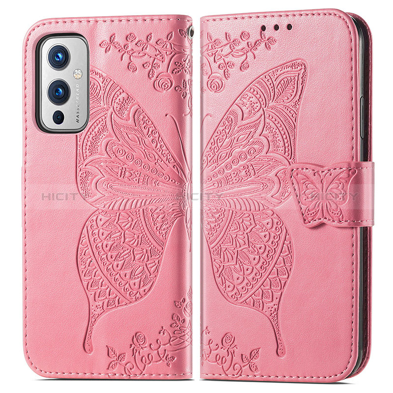 Funda de Cuero Cartera con Soporte Mariposa Carcasa para OnePlus 9 5G