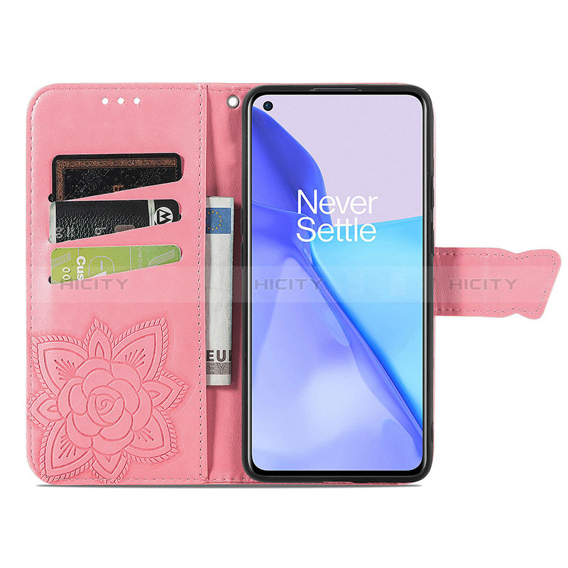 Funda de Cuero Cartera con Soporte Mariposa Carcasa para OnePlus 9 5G