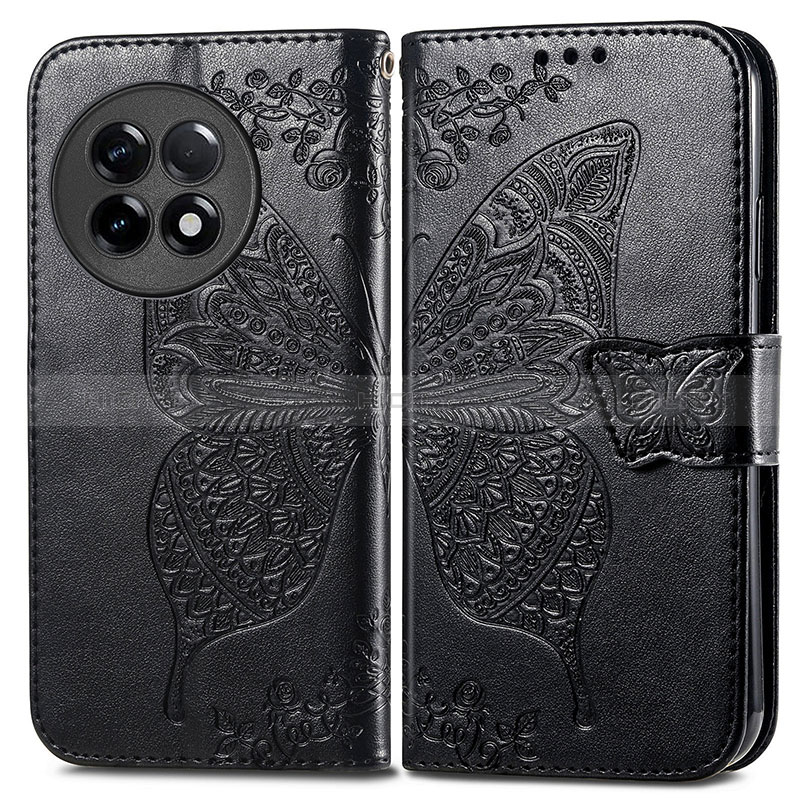 Funda de Cuero Cartera con Soporte Mariposa Carcasa para OnePlus Ace 2 5G Negro