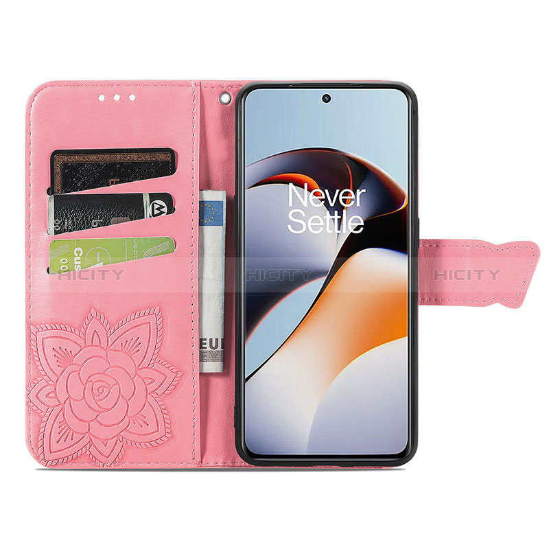 Funda de Cuero Cartera con Soporte Mariposa Carcasa para OnePlus Ace 2 Pro 5G