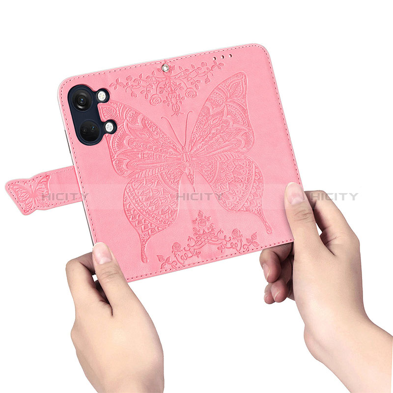 Funda de Cuero Cartera con Soporte Mariposa Carcasa para OnePlus Ace 2V 5G