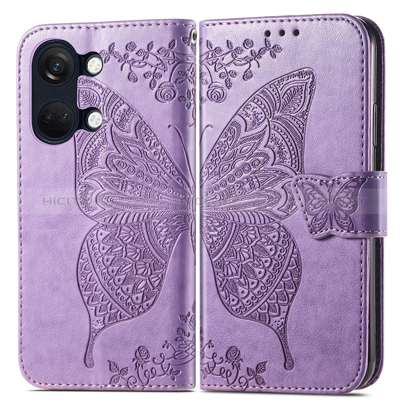 Funda de Cuero Cartera con Soporte Mariposa Carcasa para OnePlus Ace 2V 5G