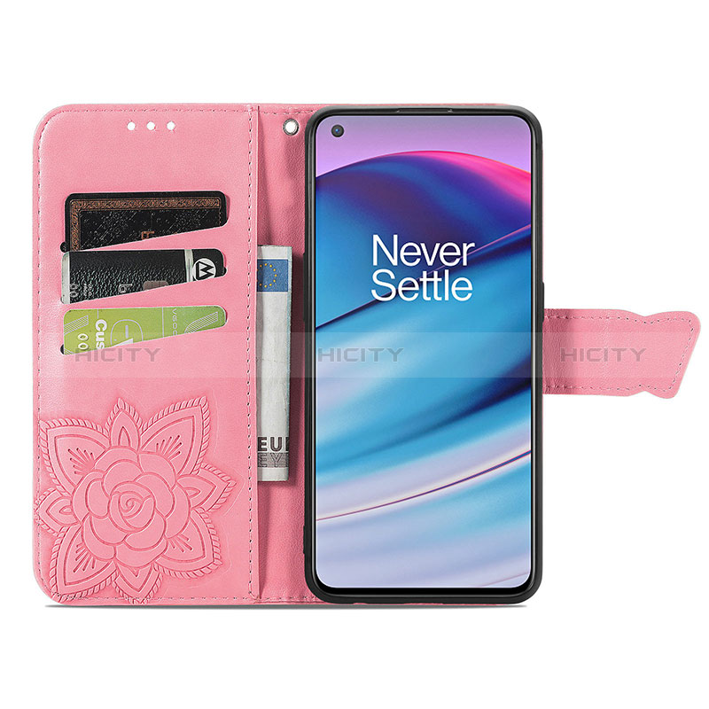 Funda de Cuero Cartera con Soporte Mariposa Carcasa para OnePlus Nord CE 5G