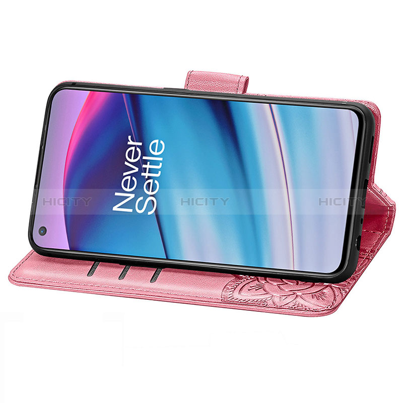 Funda de Cuero Cartera con Soporte Mariposa Carcasa para OnePlus Nord CE 5G