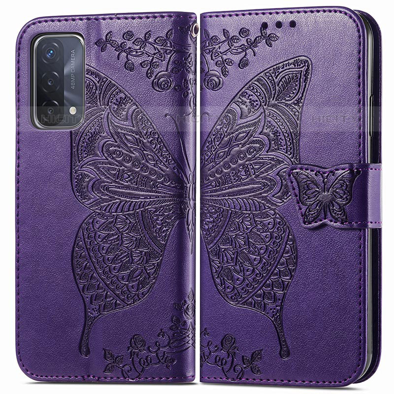 Funda de Cuero Cartera con Soporte Mariposa Carcasa para OnePlus Nord N200 5G