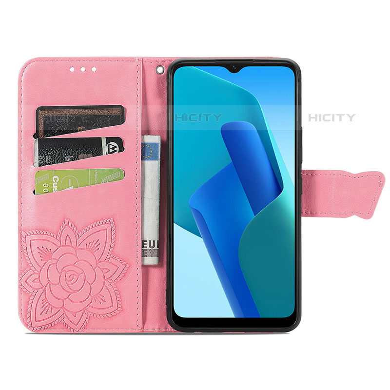 Funda de Cuero Cartera con Soporte Mariposa Carcasa para Oppo A16K