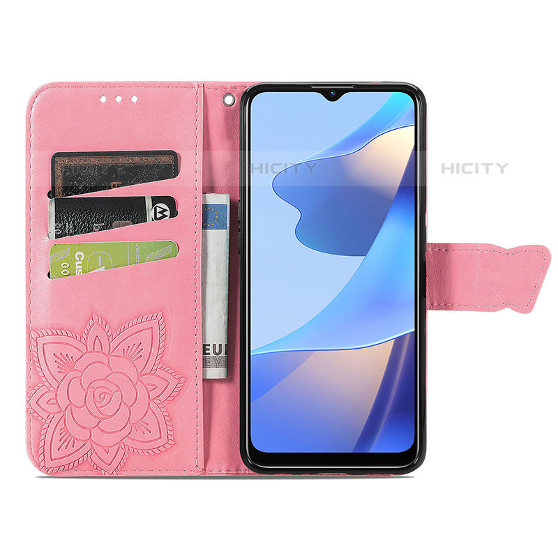 Funda de Cuero Cartera con Soporte Mariposa Carcasa para Oppo A16s