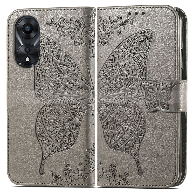 Funda de Cuero Cartera con Soporte Mariposa Carcasa para Oppo A38