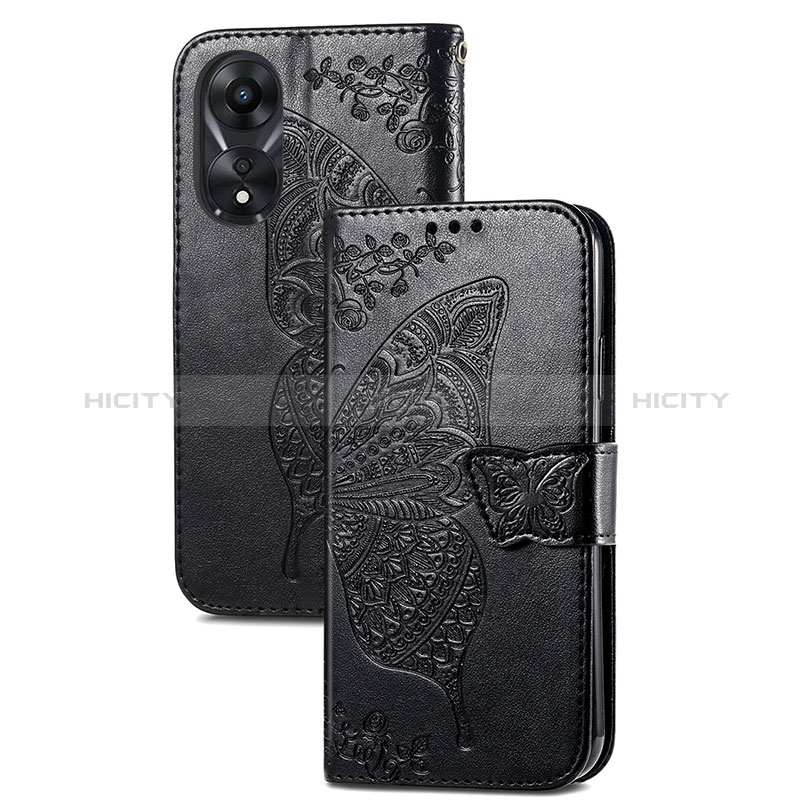 Funda de Cuero Cartera con Soporte Mariposa Carcasa para Oppo A38