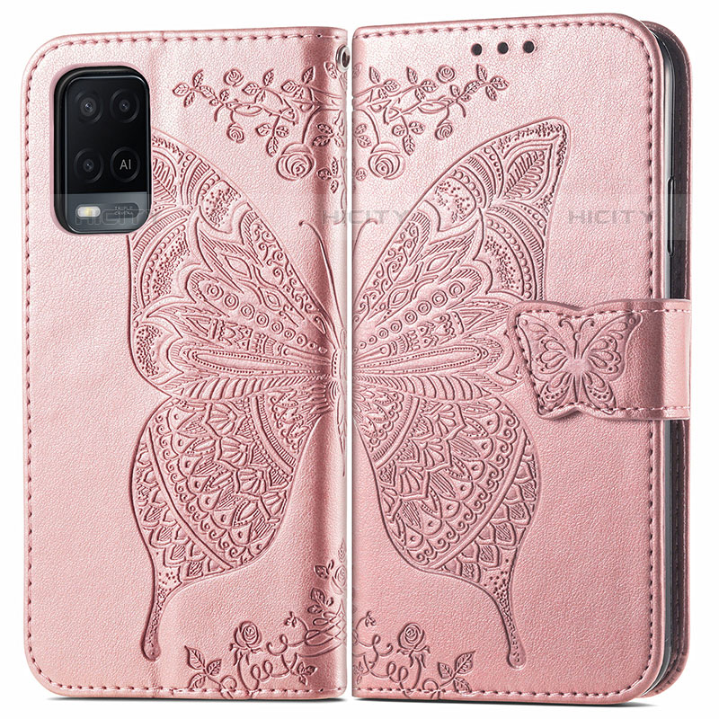 Funda de Cuero Cartera con Soporte Mariposa Carcasa para Oppo A54 4G