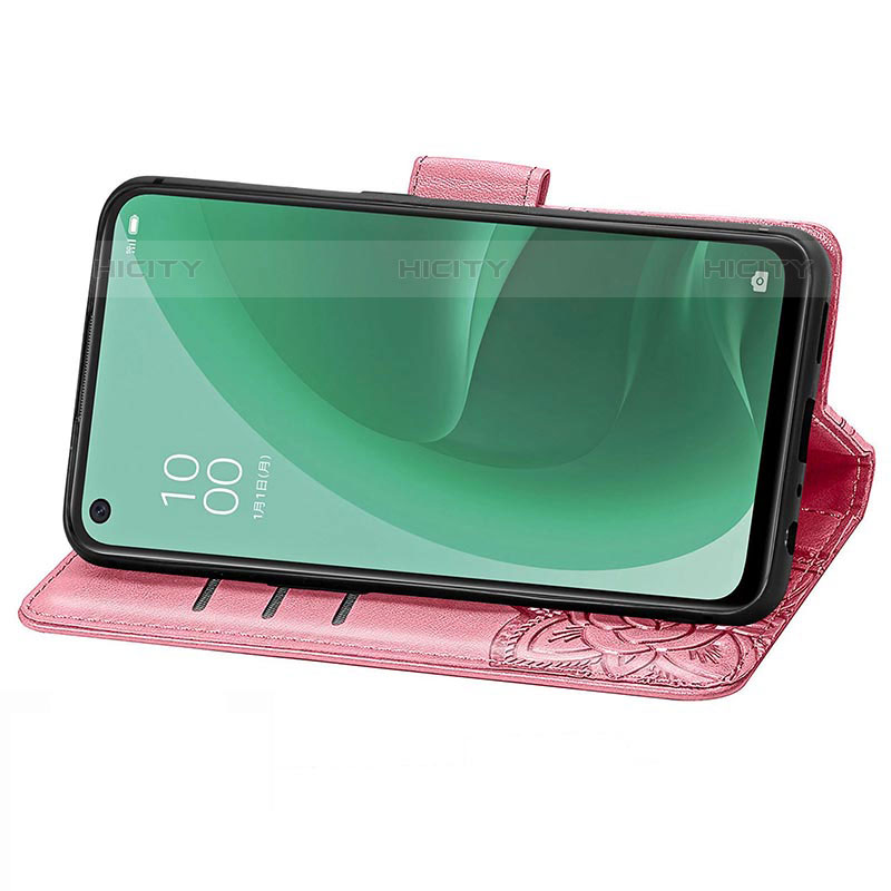 Funda de Cuero Cartera con Soporte Mariposa Carcasa para Oppo A55S 5G