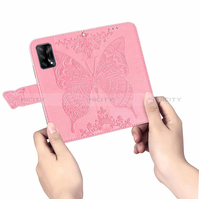 Funda de Cuero Cartera con Soporte Mariposa Carcasa para Oppo A95 4G