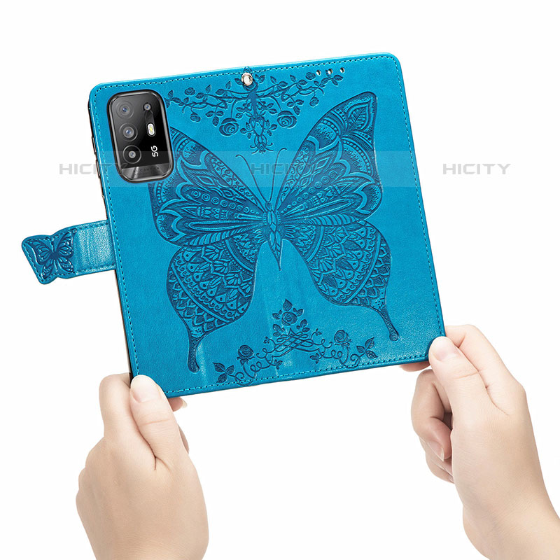 Funda de Cuero Cartera con Soporte Mariposa Carcasa para Oppo A95 5G