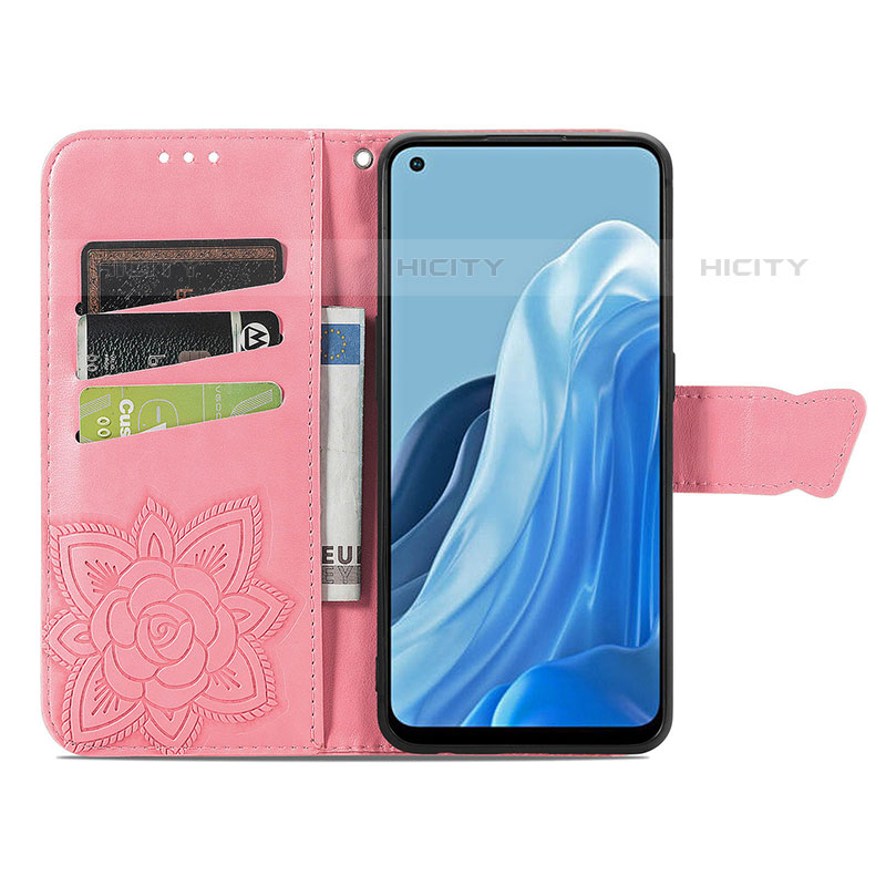 Funda de Cuero Cartera con Soporte Mariposa Carcasa para Oppo F21 Pro 4G