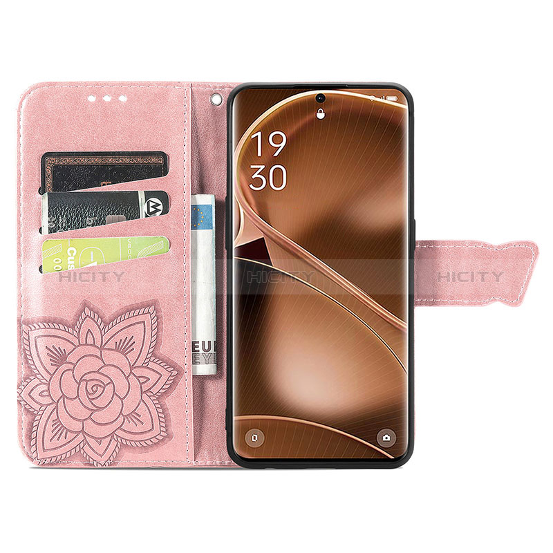 Funda de Cuero Cartera con Soporte Mariposa Carcasa para Oppo Find X6 Pro 5G