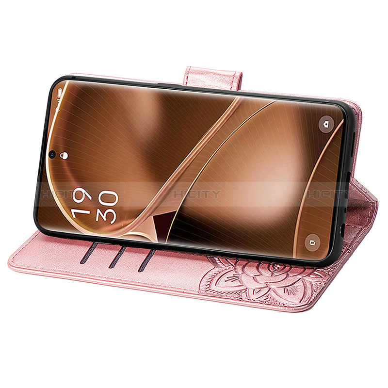 Funda de Cuero Cartera con Soporte Mariposa Carcasa para Oppo Find X6 Pro 5G