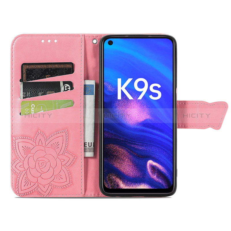 Funda de Cuero Cartera con Soporte Mariposa Carcasa para Oppo K9S 5G